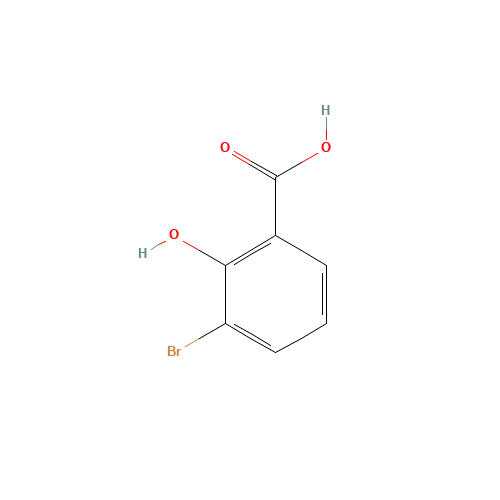 3-BROMO-2-HYDROXYBENZOIC ACID (CAS: 3883-95-2) - Chemical Structure and Molecular Formula 