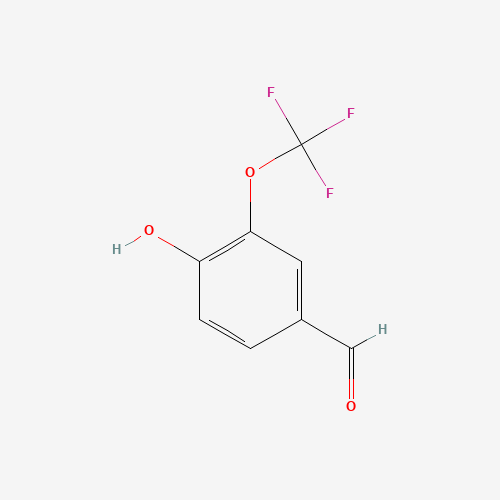4-HYDROXY-3-(TRIFLUOROMETHOXY)BENZALDEHYDE (CAS: 53104-95-3) - Chemical Structure and Molecular Formula 