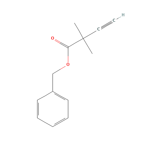 2,2-DIMETHYL-BUT-3-YNOIC ACID BENZYL ESTER (CAS: 204588-77-2) - Chemical Structure and Molecular Formula 