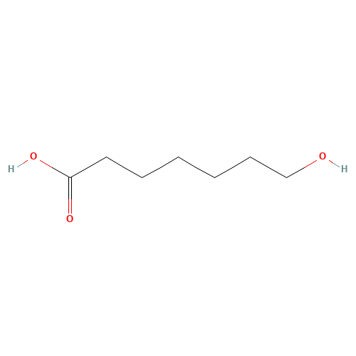 7-HYDROXYHEPTANOIC ACID (CAS: 3710-42-7) - Chemical Structure and Molecular Formula 