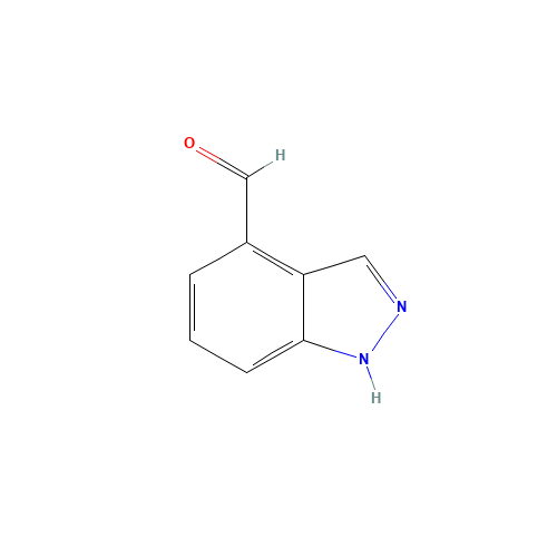 1H-INDAZOLE-4-CARBALDEHYDE (CAS: 669050-70-8) - Chemical Structure and Molecular Formula 