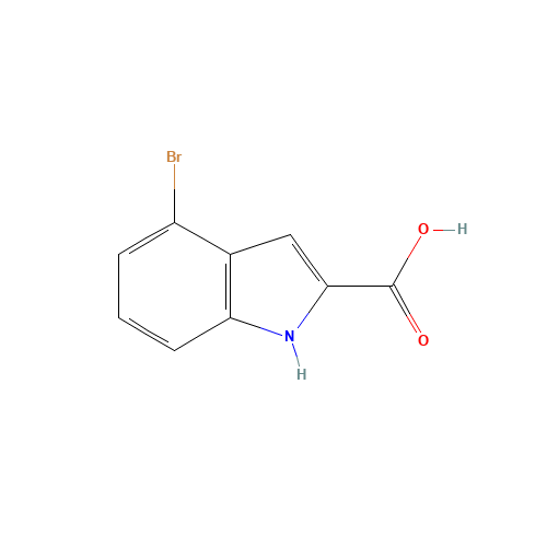 4-Bromo-2-indolecarboxylic acid (CAS: 16732-64-2) - Chemical Structure and Molecular Formula 