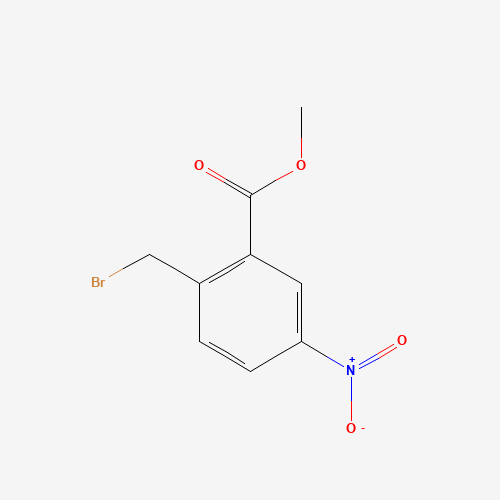 Methyl 2-bromomethyl-5-nitrobenzoate chemical structure Methyl 2-bromomethyl-5-nitrobenzoate (CAS: 90725-68-1) - Chemical Structure and Molecular Formula