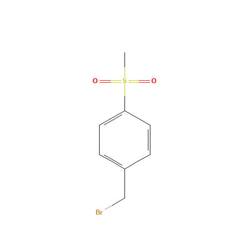 1-(BROMOMETHYL)-4-(METHYLSULFONYL)BENZENE (CAS: 53606-06-7) - Chemical Structure and Molecular Formula 