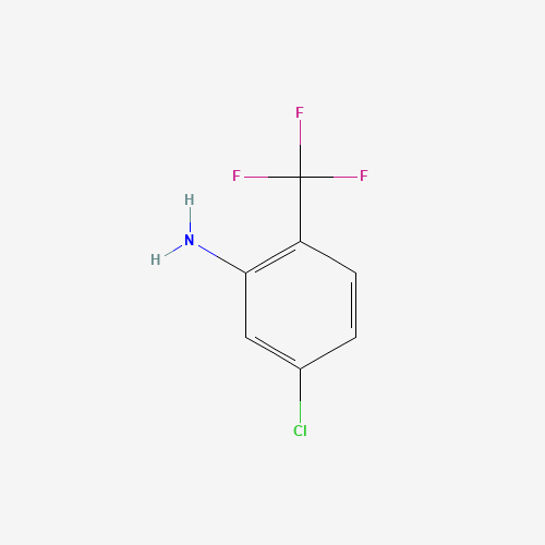 2-AMINO-4-CHLOROBENZOTRIFLUORIDE (CAS: 445-14-7) - Chemical Structure and Molecular Formula 