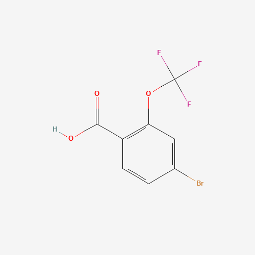 4-Bromo-2-(trifluoromethoxy)benzoic acid (CAS: 509142-48-7) - Chemical Structure and Molecular Formula 