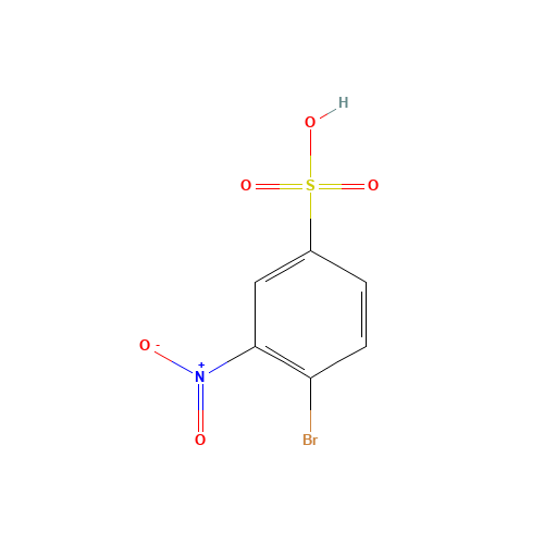 4-Bromo-3-nitrobenzenesulphonicacid (CAS: 584-49-6) - Chemical Structure and Molecular Formula 