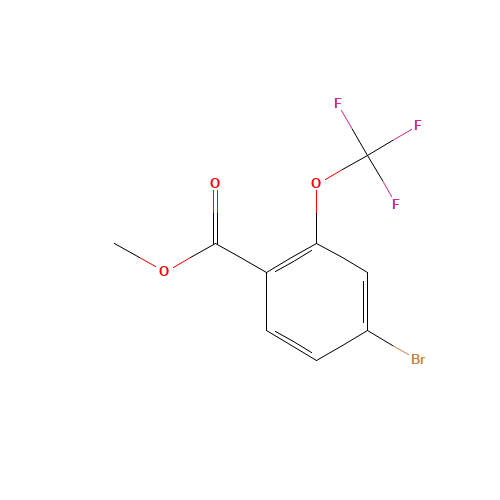 Ethyl 4-bromo-2-(trifluoromethoxy)benzoate (CAS: 933785-18-3) - Chemical Structure and Molecular Formula 
