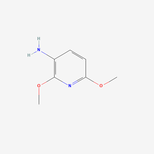2,6-DIMETHOXYPYRIDIN-3-AMINE (CAS: 28020-37-3) - Chemical Structure and Molecular Formula 