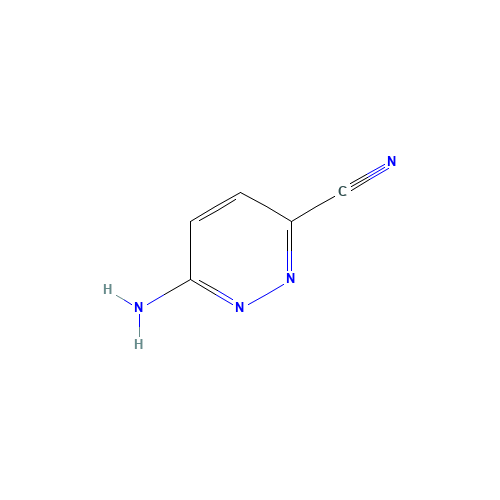 3-Pyridazinecarbonitrile,6-amino-(9CI) (CAS: 340759-46-8) - Chemical Structure and Molecular Formula 
