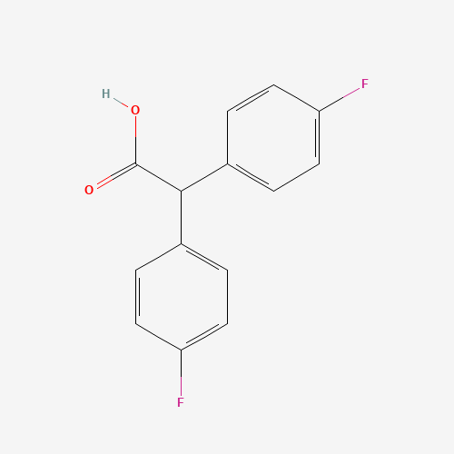 Bis(4-fluorophenyl)acetic acid chemical structure Bis(4-fluorophenyl)acetic acid (CAS: 361-63-7) - Chemical Structure and Molecular Formula