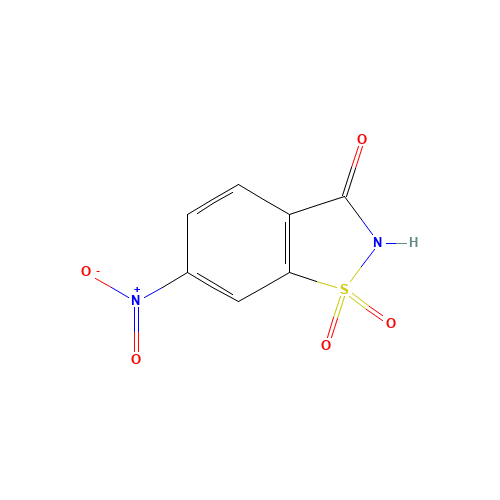 6-Nitro-1,2-benzisothiazolin-3-one 1,1-dioxide (CAS: 22952-24-5) - Chemical Structure and Molecular Formula 