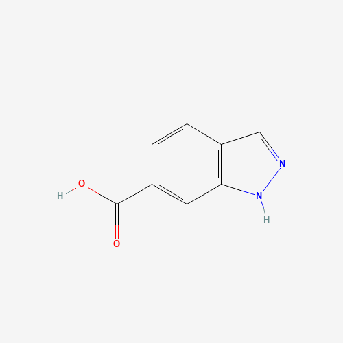 1H-INDAZOLE-6-CARBOXYLIC ACID (CAS: 704-91-6) - Chemical Structure and Molecular Formula 