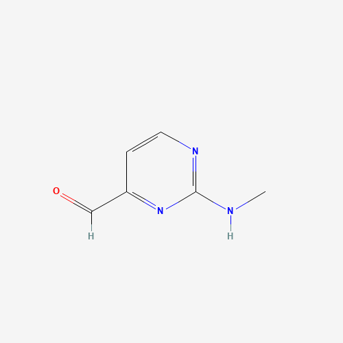 4-Pyrimidinecarboxaldehyde,2-(methylamino)-(9CI) (CAS: 180869-39-0) - Chemical Structure and Molecular Formula 