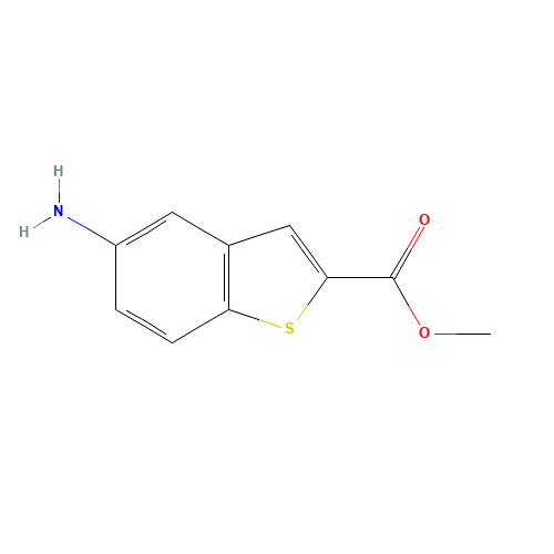 METHYL 5-AMINO-1-BENZOTHIOPHENE-2-CARBOXYLATE (CAS: 20699-85-8) - Chemical Structure and Molecular Formula 