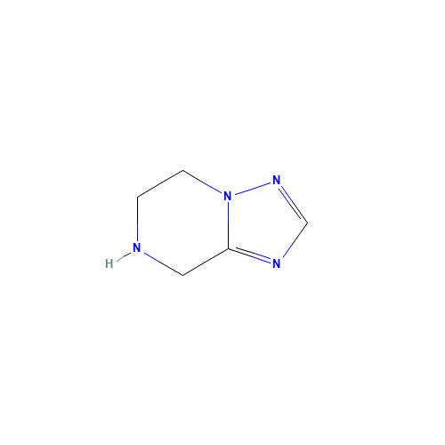 5,6,7,8-Tetrahydro-[1,2,4]triazolo[1,5-a]pyrazine (CAS: 233278-56-3) - Chemical Structure and Molecular Formula 
