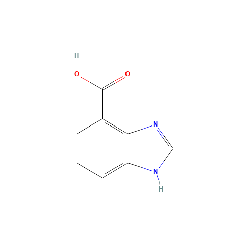 1H-BENZOIMIDAZOLE-4-CARBOXYLIC ACID (CAS: 46006-36-4) - Chemical Structure and Molecular Formula 