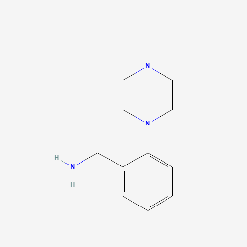 1-[2-(4-Methylpiperazin-1-yl)phenyl]methanamine (CAS: 655256-68-1) - Chemical Structure and Molecular Formula 