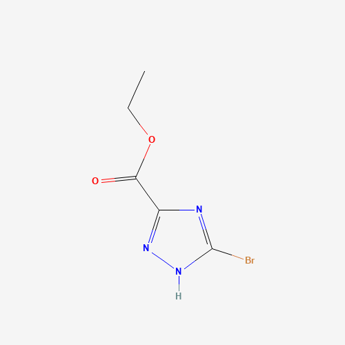 5-BROMO-1H-1,2,4-TRIAZOLE-3-CARBOXYLIC ACID ETHYL ESTER (CAS: 774608-89-8) - Chemical Structure and Molecular Formula 