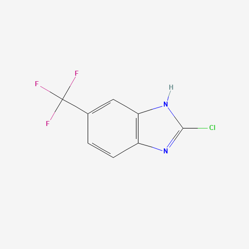 2-Chloro-6-(trifluoromethyl)-1H-benzimidazole (CAS: 86604-86-6) - Chemical Structure and Molecular Formula 