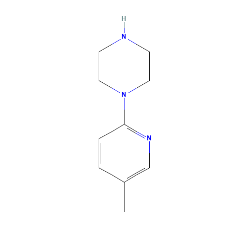 1-(5-Methyl-2-pyridinyl)piperazine (CAS: 104395-86-0) - Chemical Structure and Molecular Formula 