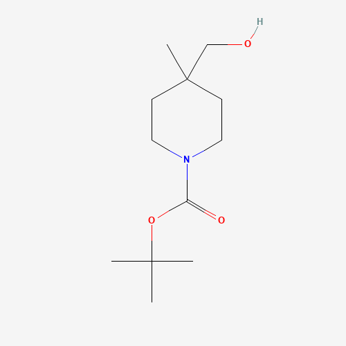 1-Boc-4-(Hydroxymethyl)-4-methyl-piperidine chemical structure 1-Boc-4-(Hydroxymethyl)-4-methyl-piperidine (CAS: 236406-21-6) - Chemical Structure and Molecular Formula