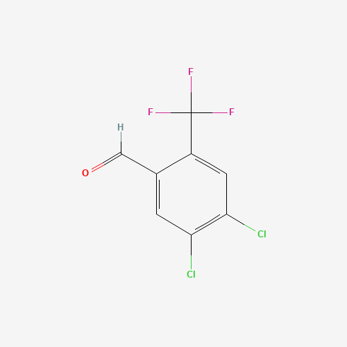 4,5-Dichloro-2-(trifluoromethyl)benzaldehyde (CAS: 134099-43-7) - Chemical Structure and Molecular Formula 