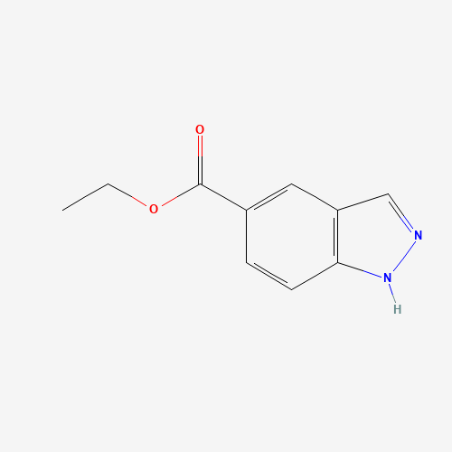 ETHYL 1H-INDAZOLE-5-CARBOXYLATE (CAS: 192944-51-7) - Chemical Structure and Molecular Formula 