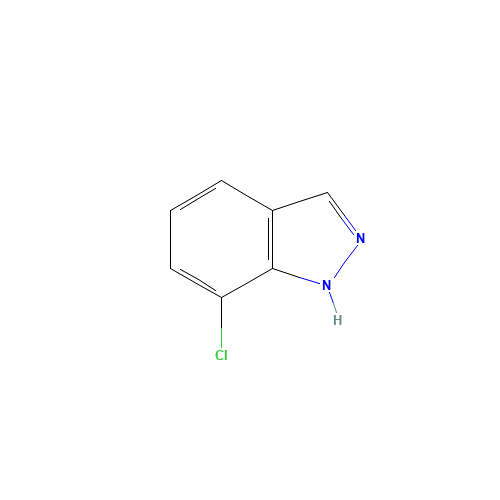 7-CHLORO-1H-INDAZOLE (CAS: 37435-12-4) - Chemical Structure and Molecular Formula 