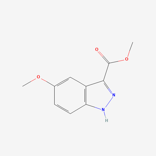 METHYL 5-METHOXY-1H-INDAZOLE-3-CARBOXYLATE (CAS: 90915-65-4) - Chemical Structure and Molecular Formula 