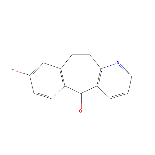 8-FLUORO-10,11-DIHYDRO-BENZO[4,5]CYCLOHEPTA[1,2-B]PYRIDIN-5-ONE (CAS: 710348-89-3) - Chemical Structure and Molecular Formula 