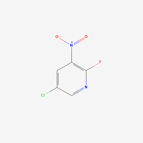 5-CHLORO-2-FLUORO-3-NITROPYRIDINE (CAS: 60186-16-5) - Chemical Structure and Molecular Formula 