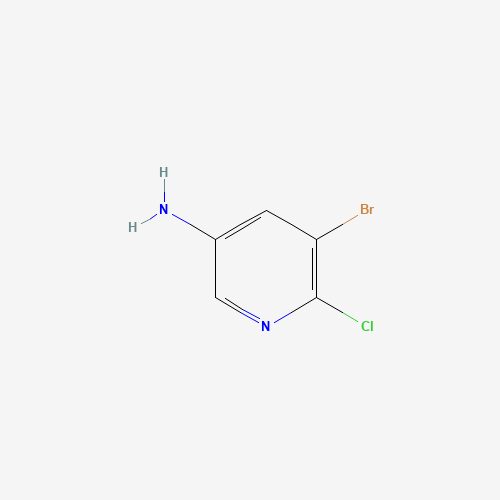 2-Chloro-3-bromo-5-aminopyridine (CAS: 130284-53-6) - Chemical Structure and Molecular Formula 