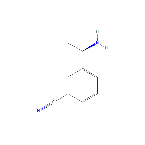 (R)-3-(1-aminoethyl)benzonitrile (CAS: 127852-31-7) - Chemical Structure and Molecular Formula 