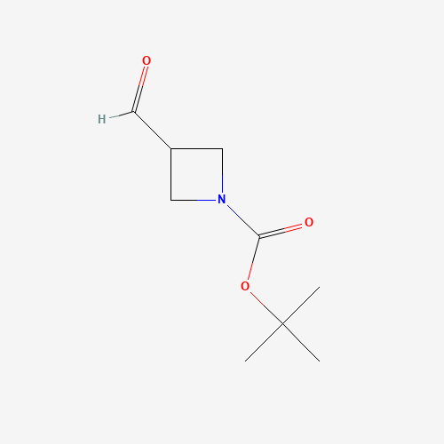 3-FORMYL-AZETIDINE-1-CARBOXYLIC ACID TERT-BUTYL ESTER (CAS: 177947-96-5) - Chemical Structure and Molecular Formula 
