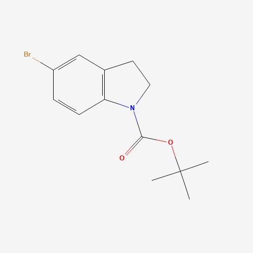 tert-butyl 5-bromoindoline-1-carboxylate (CAS: 261732-38-1) - Chemical Structure and Molecular Formula 