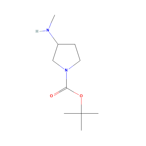 1-Boc-3-Methylaminopyrrolidine (CAS: 454712-26-6) - Chemical Structure and Molecular Formula 