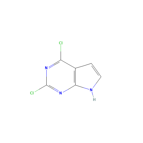 2,4-DICHLORO-7H-PYRROLO2,3-DPYRIMIDINE (CAS: 90213-66-4) - Chemical Structure and Molecular Formula 