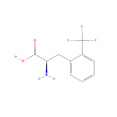 D-2-TRIFLUOROMETHYLPHENYLALANINE (CAS: 130930-49-3) - Chemical Structure and Molecular Formula 