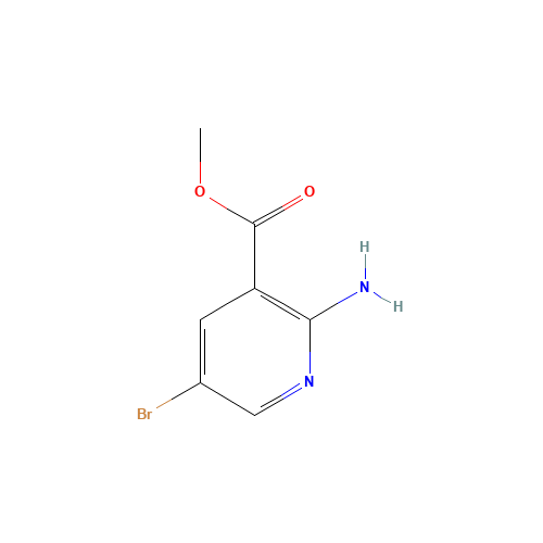 Methyl 2-amino-5-bromonicotinate (CAS: 50735-34-7) - Chemical Structure and Molecular Formula 