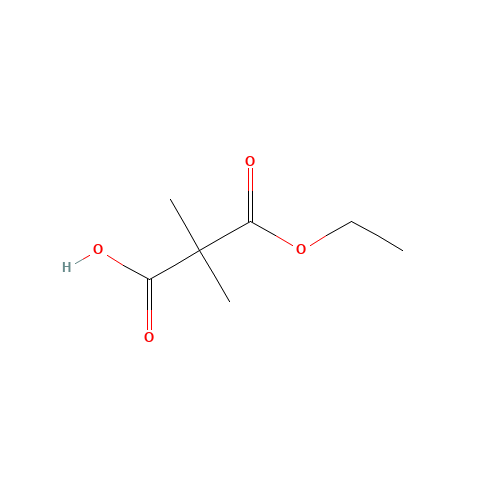 3-Ethoxy-2,2-dimethyl-3-oxopropanoic acid (CAS: 5471-77-2) - Chemical Structure and Molecular Formula 