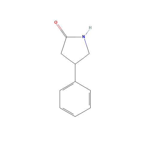 4-Phenyl-2-pyrrolidinone (CAS: 1198-97-6) - Chemical Structure and Molecular Formula 