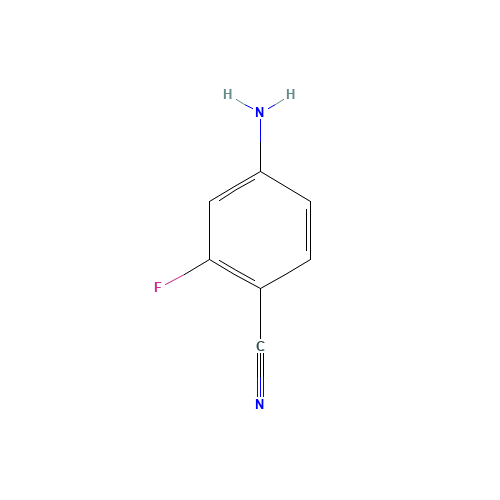 4-AMINO-2-FLUOROBENZONITRILE (CAS: 53312-80-4) - Chemical Structure and Molecular Formula 
