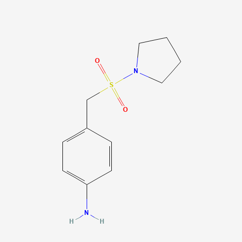 1-[[(4-Aminophenyl)methyl]sulfonyl]-pyrrolidine (CAS: 334981-10-1) - Chemical Structure and Molecular Formula 