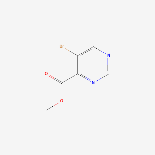 METHYL 5-BROMO-4-PYRIMIDINECARBOXYLATE (CAS: 1009826-93-0) - Chemical Structure and Molecular Formula 