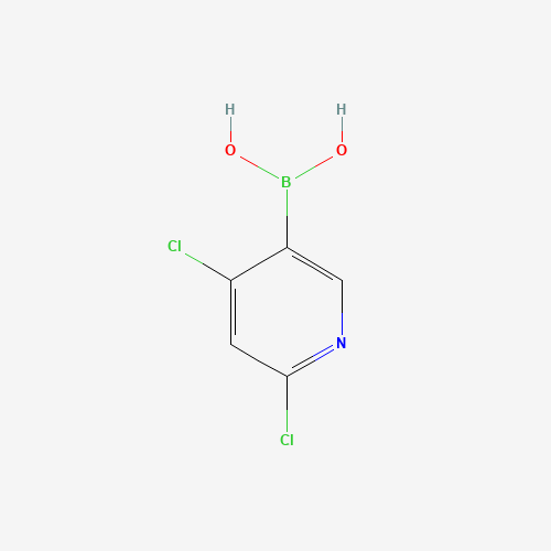 b-(4,6-dichloro-3-pyridinyl)boronicacid (CAS: 1070893-11-6) - Chemical Structure and Molecular Formula 