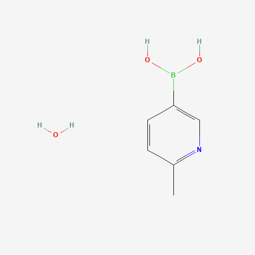 2-PICOLINE-5-BORONIC ACID HYDRATE (CAS: 1072952-30-7) - Chemical Structure and Molecular Formula 