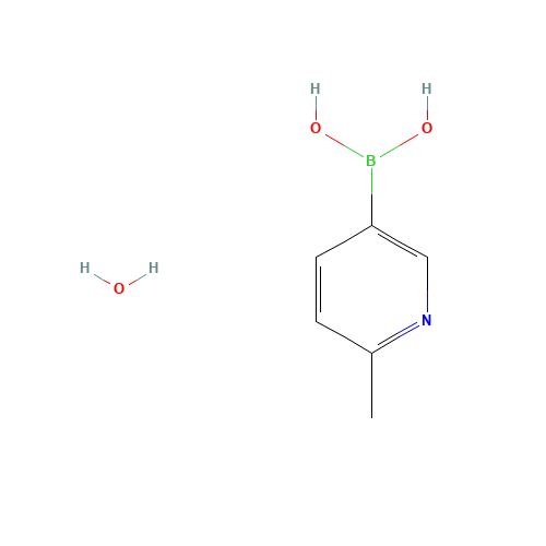 2-PICOLINE-5-BORONIC ACID HYDRATE (CAS: 1072952-30-7) - Chemical Structure and Molecular Formula 