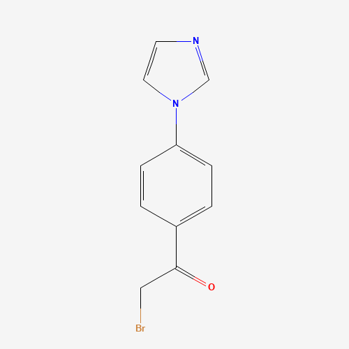 2-BROMO-1-(4-IMIDAZOL-1-YL-PHENYL)-ETHANONE (CAS: 110668-69-4) - Chemical Structure and Molecular Formula 