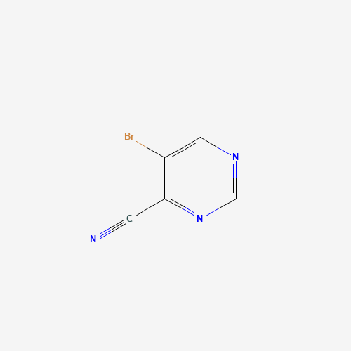 5-BROMO-4-CYANOPYRIMIDINE (CAS: 114969-66-3) - Chemical Structure and Molecular Formula 